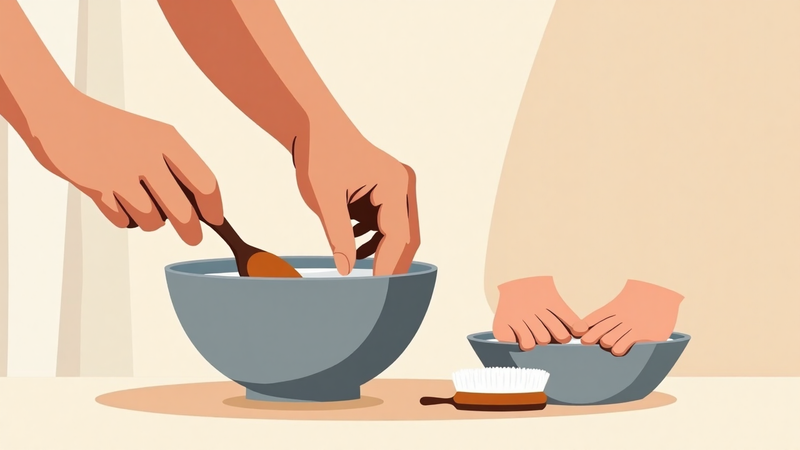 Outils indispensables : coupelle et pinceau