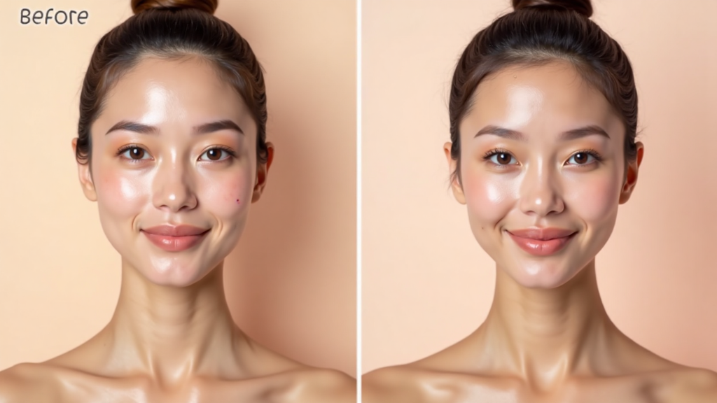 haute fréquence visage avant après